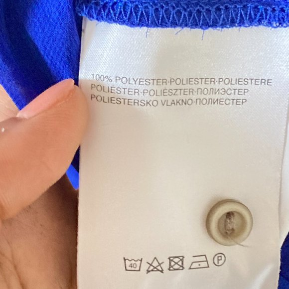 C&A Yessica BNWT UK Cobalt Blue Sheer Blouse Size 18 - Picture 7 of 12